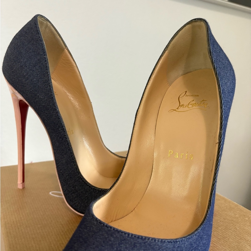 Christian Louboutin Vintage Denim So Kate 120 Pumps